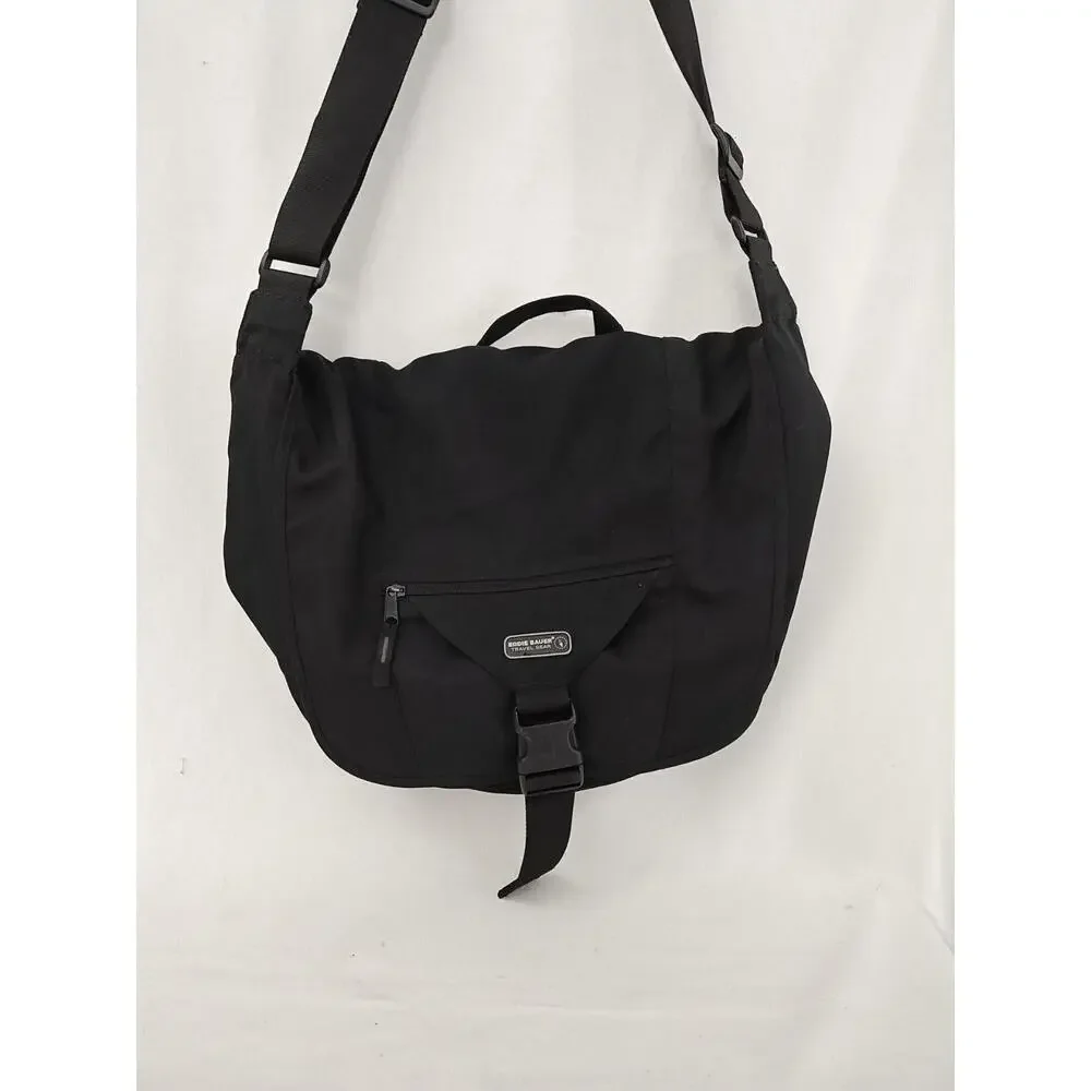 Eddie Bauer Travel Gear Messenger Bag Black Adjustable‎ Strap Multi-Pocket